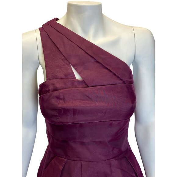 BCBGeneration Gown Dress Size 4 Purple Plum Magenta Taffeta Formal BCBG - Picture 2 of 10